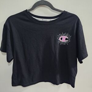 Womens/juniors Champion Crop top small black pink